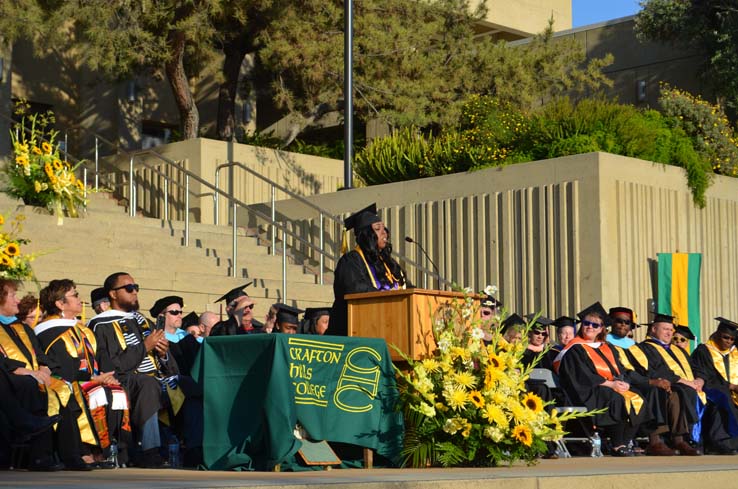 Students enjoying Commencement