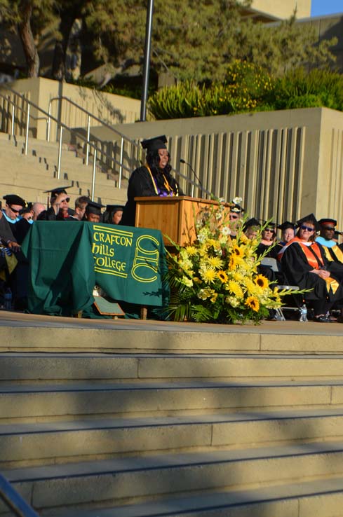 Students enjoying Commencement