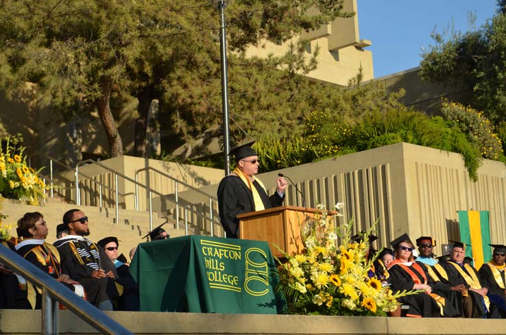 Students enjoying Commencement