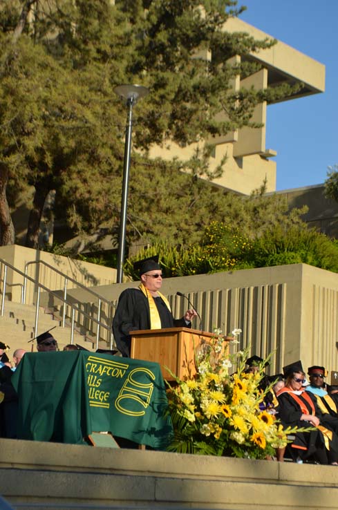 Students enjoying Commencement