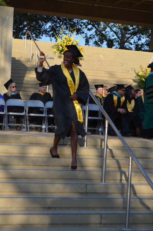 Students enjoying Commencement