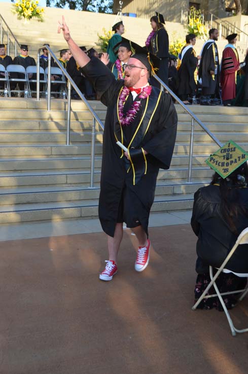 Students enjoying Commencement