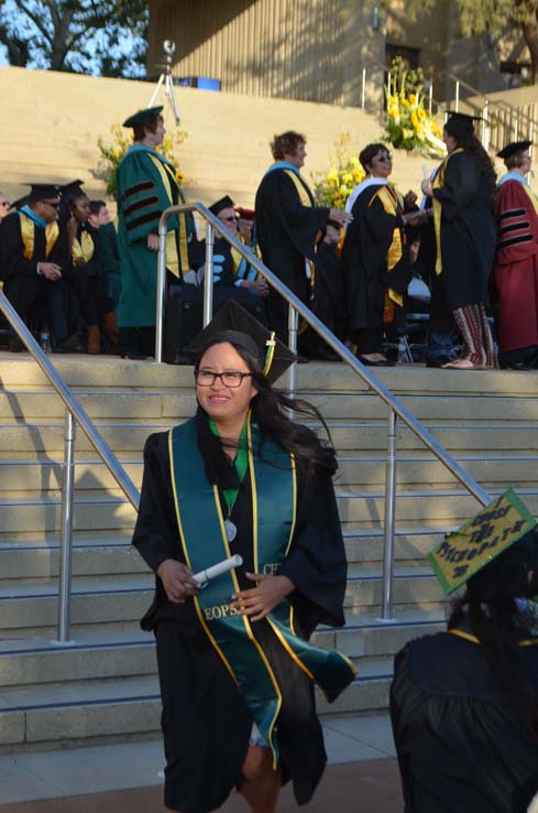 Students enjoying Commencement