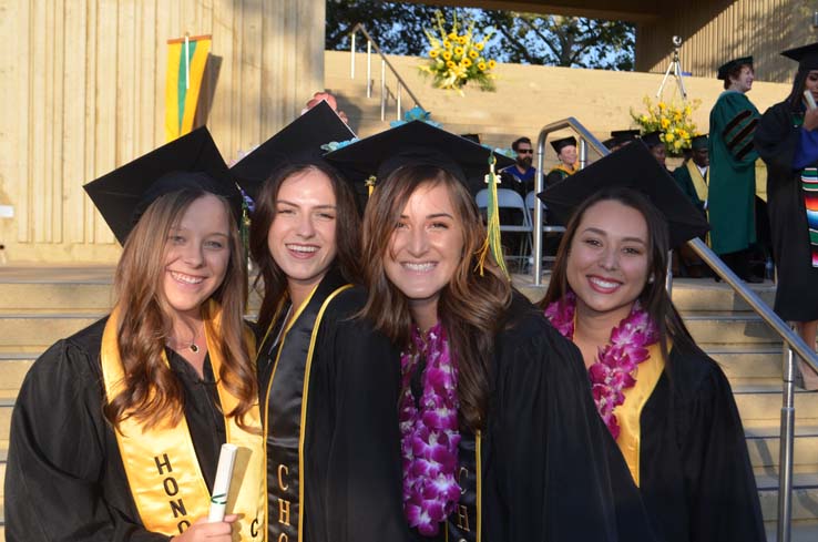 Students enjoying Commencement