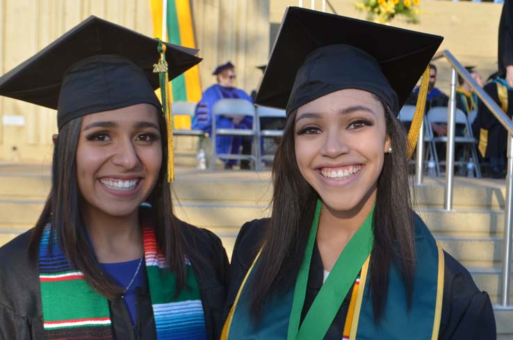 Students enjoying Commencement