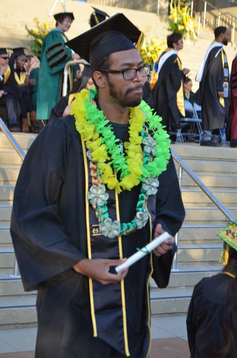 Students enjoying Commencement