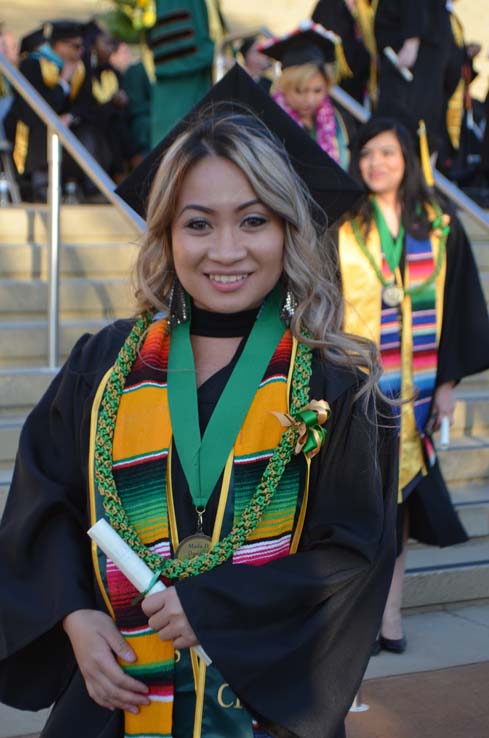 Students enjoying Commencement