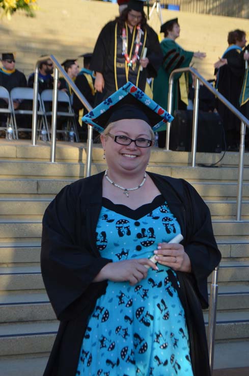 Students enjoying Commencement