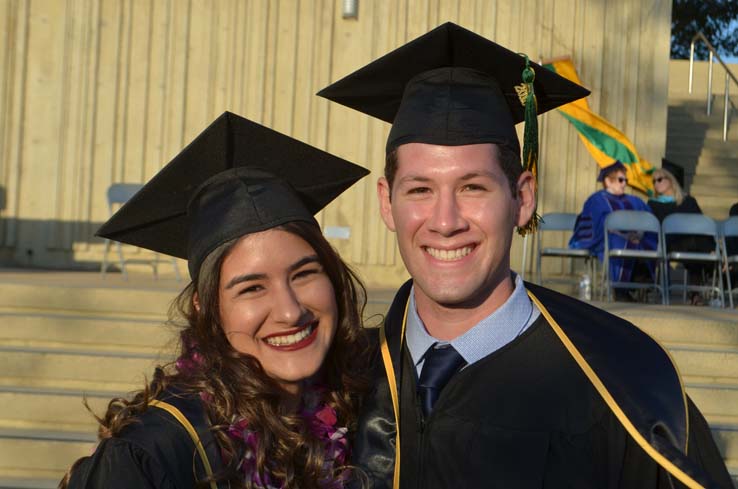 Students enjoying Commencement