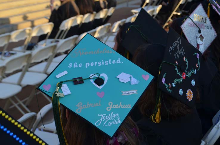 Students enjoying Commencement