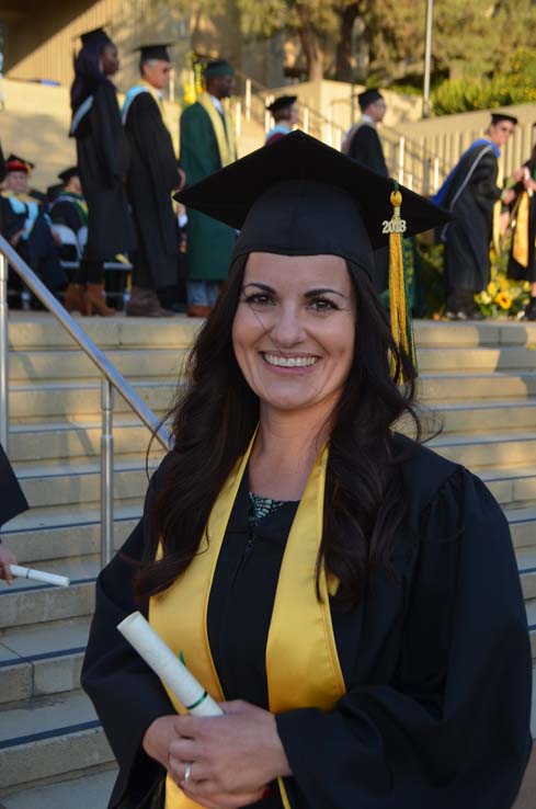 Students enjoying Commencement