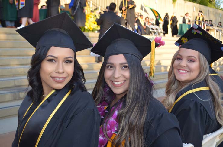 Students enjoying Commencement