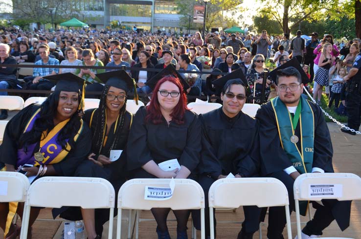 Students enjoying Commencement