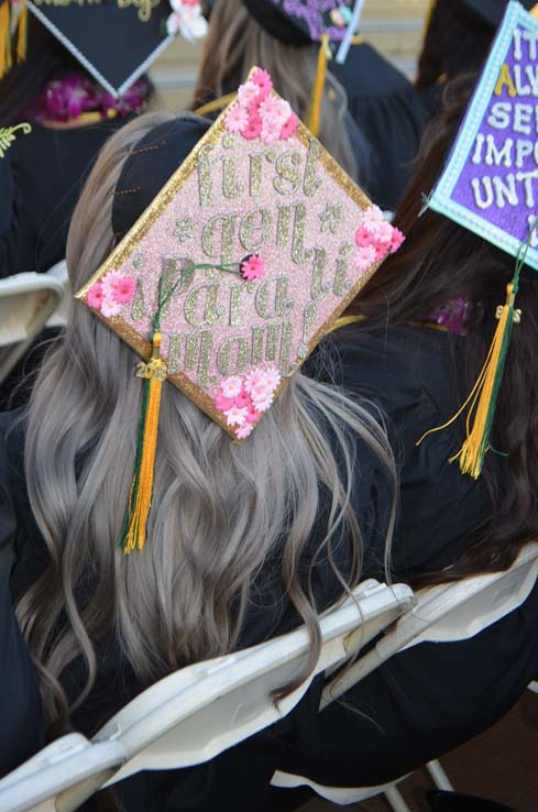 Students enjoying Commencement