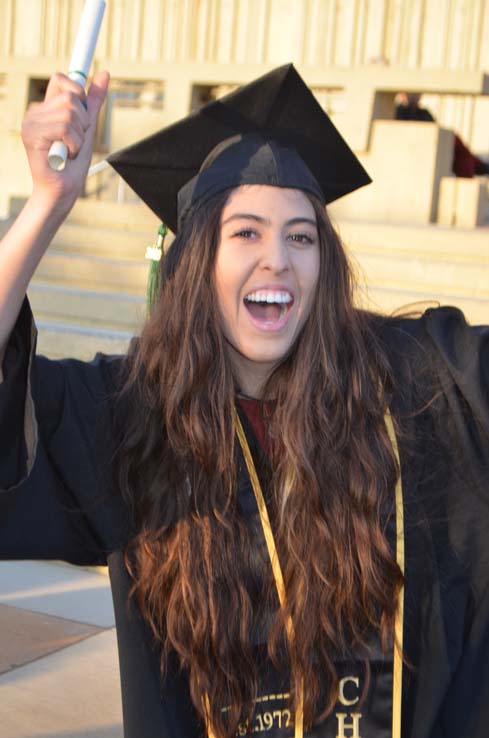 Students enjoying Commencement