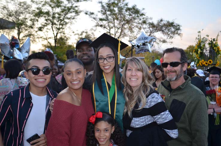 Students enjoying Commencement