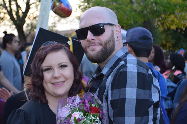 Students enjoying Commencement