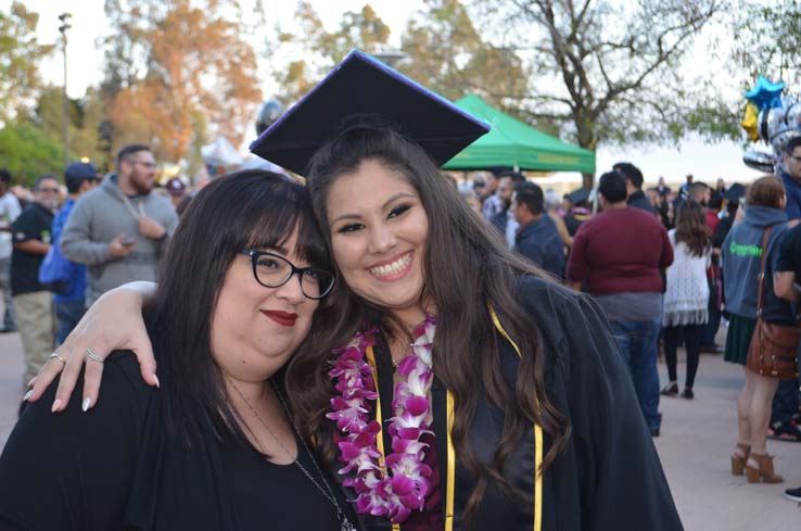 Students enjoying Commencement