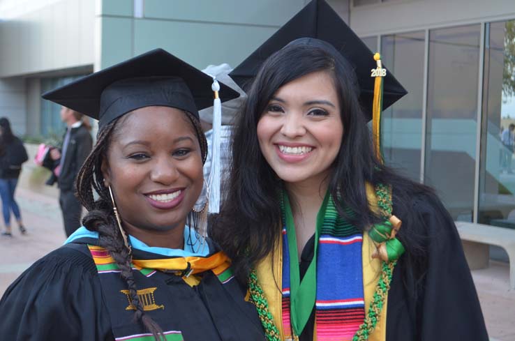 Students enjoying Commencement