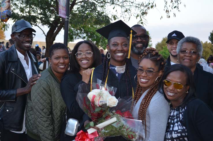 Students enjoying Commencement