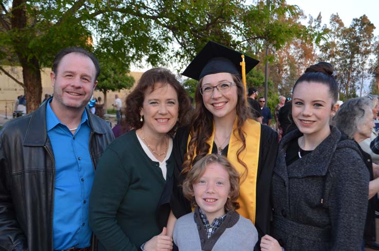 Students enjoying Commencement