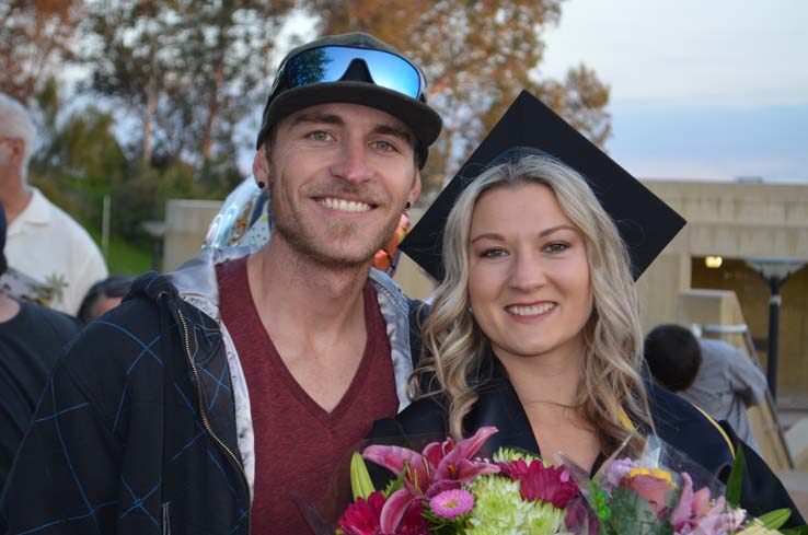 Students enjoying Commencement