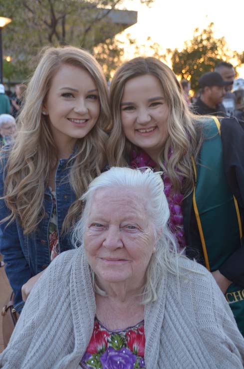 Students enjoying Commencement