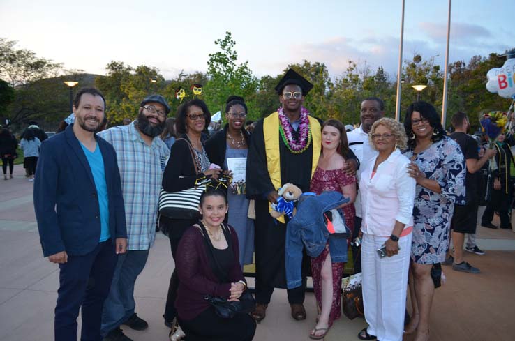 Students enjoying Commencement