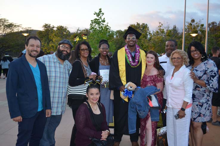 Students enjoying Commencement