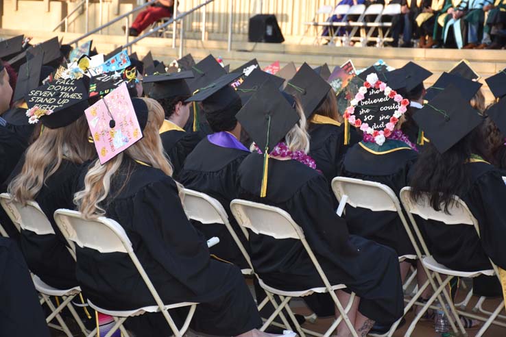 Students enjoying Commencement