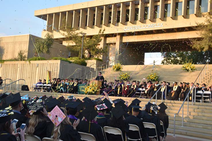 Students enjoying Commencement