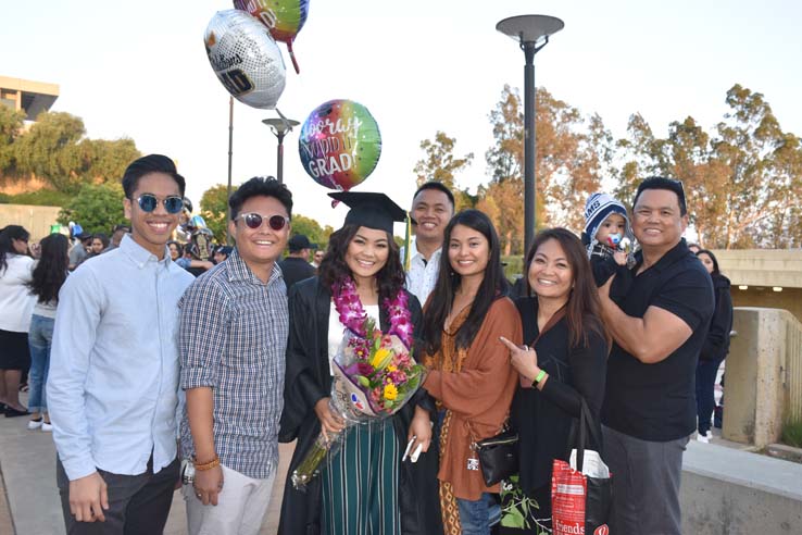 Students enjoying Commencement