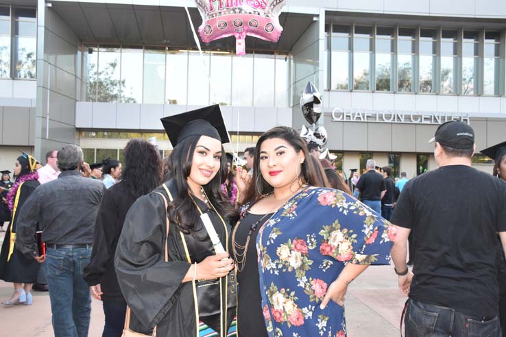 Students enjoying Commencement