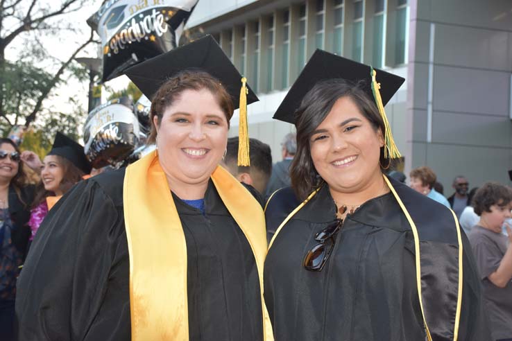 Students enjoying Commencement