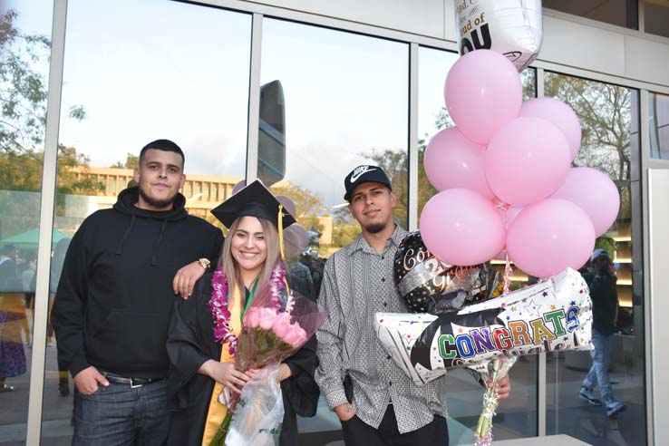 Students enjoying Commencement