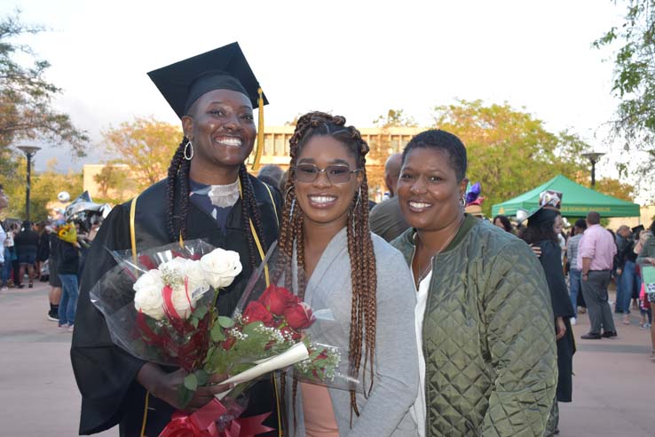 Students enjoying Commencement