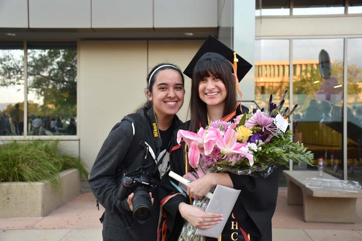 Students enjoying Commencement