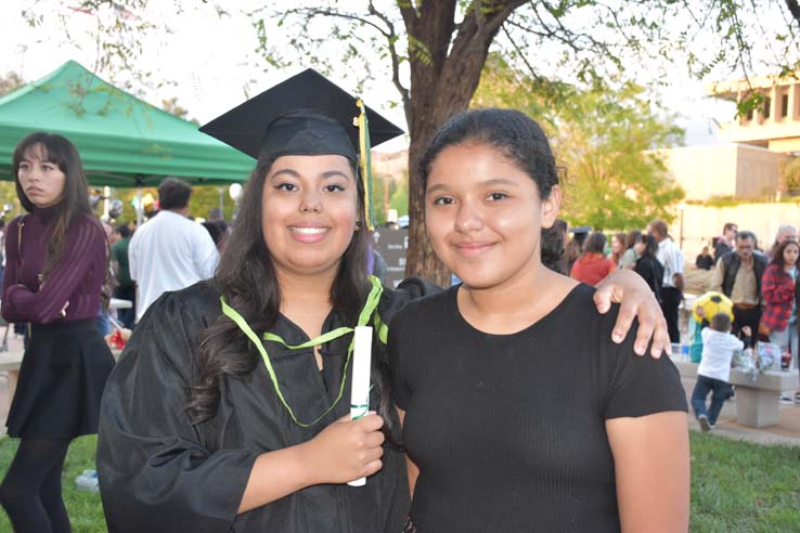 Students enjoying Commencement