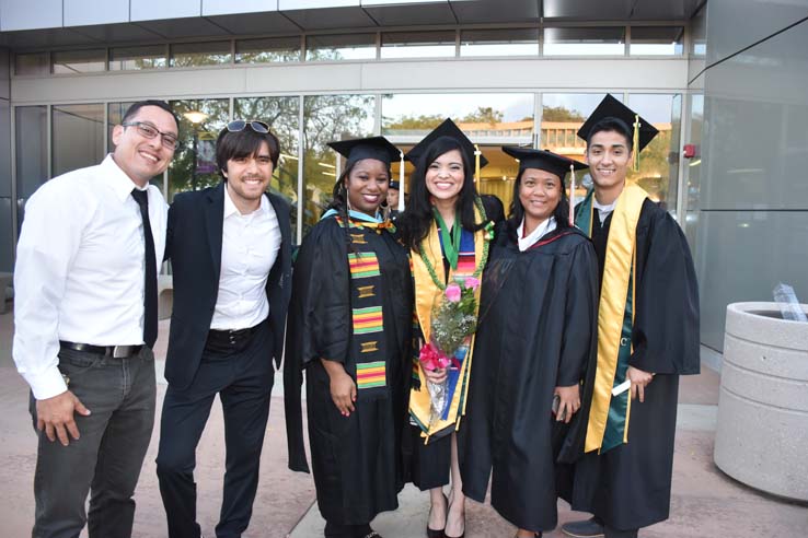 Students enjoying Commencement