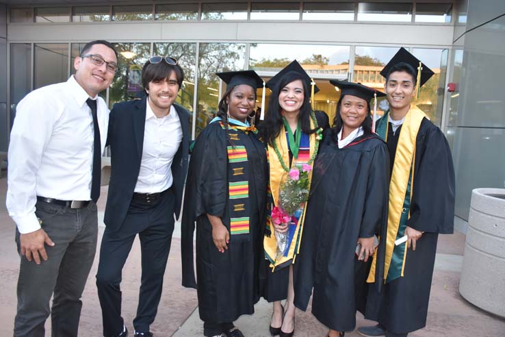 Students enjoying Commencement