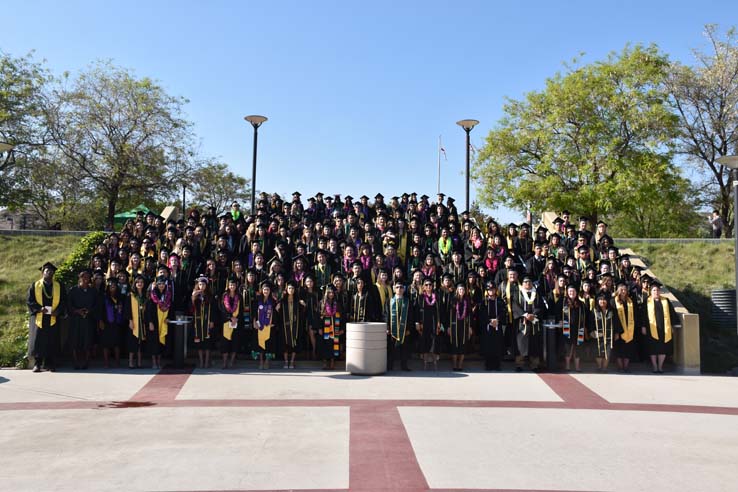 Students enjoying Commencement