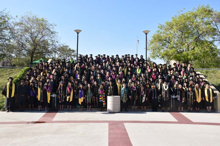 Students enjoying Commencement