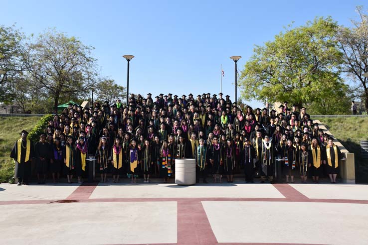 Students enjoying Commencement