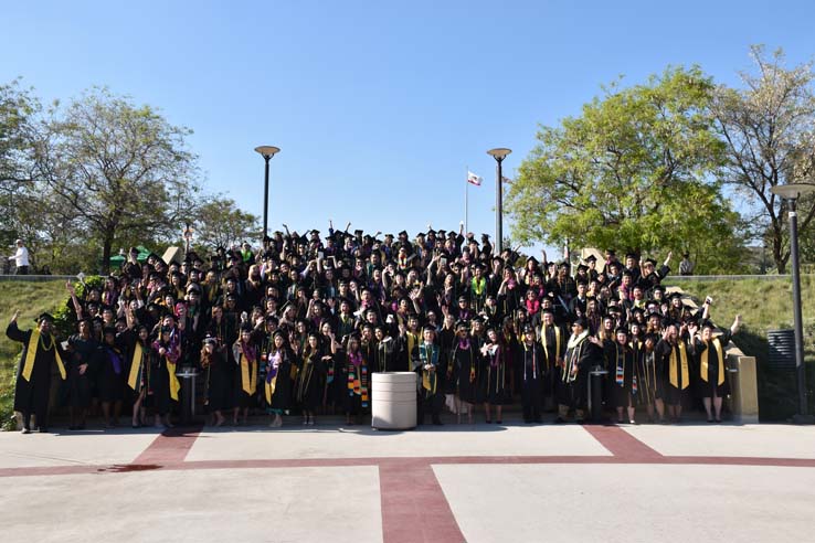 Students enjoying Commencement