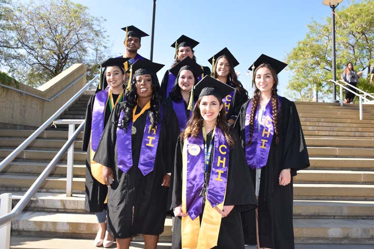 Students enjoying Commencement