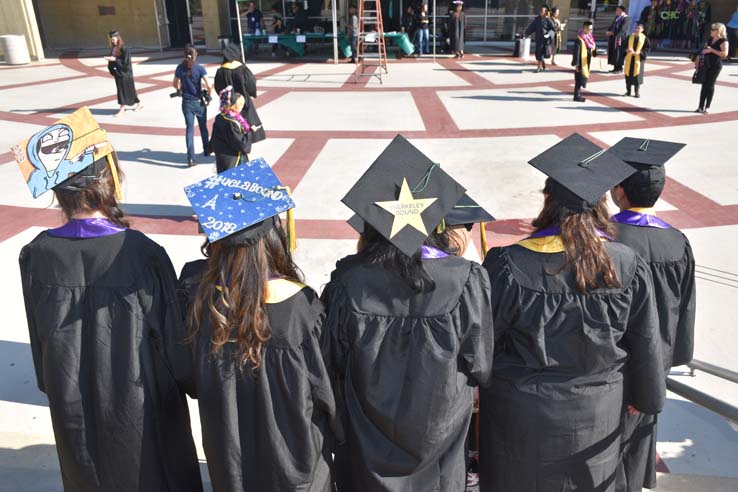 Students enjoying Commencement