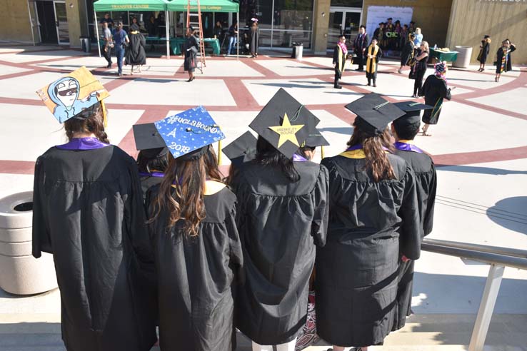 Students enjoying Commencement