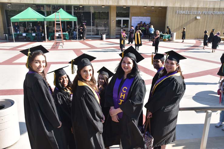 Students enjoying Commencement