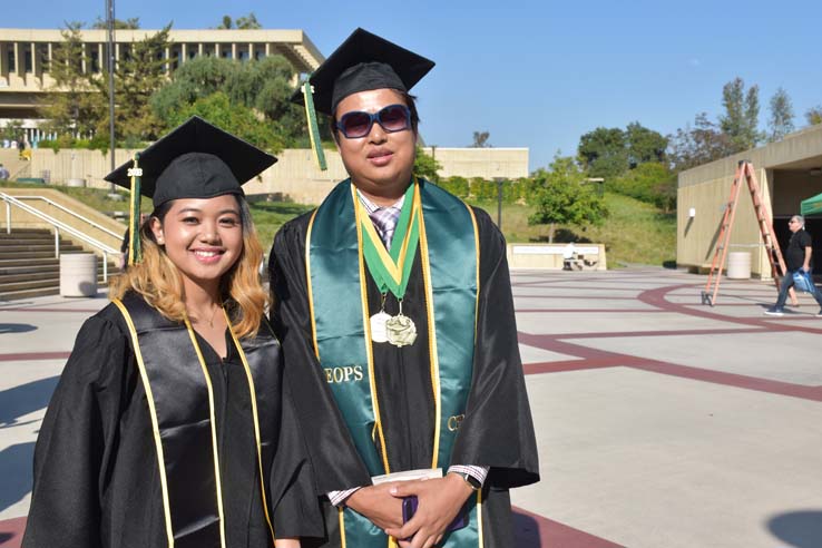 Students enjoying Commencement