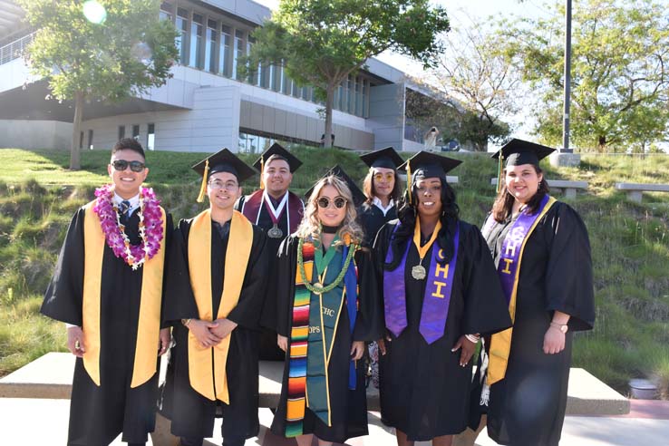 Students enjoying Commencement